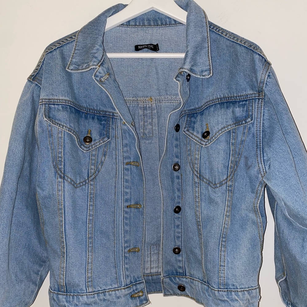 Nasty Gal Light-wash Oversized Jean Jacket